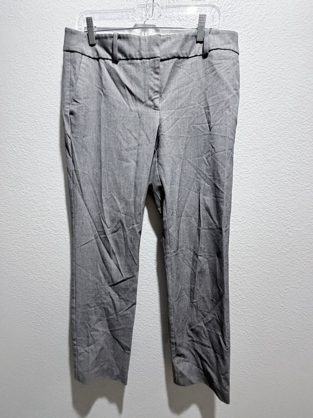 Ann Taylor, Gray Dress Pants Straight Leg Office Career Minimalist Preppy Sz 6
